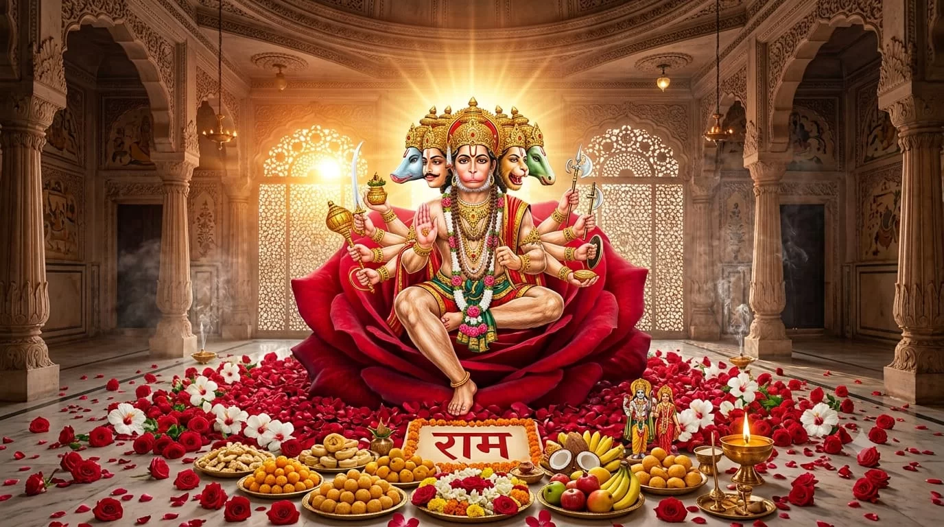 हनुमान स्तोत्र "नमो हनुमते तुभ्यं नमो मारुतसूनवे"...